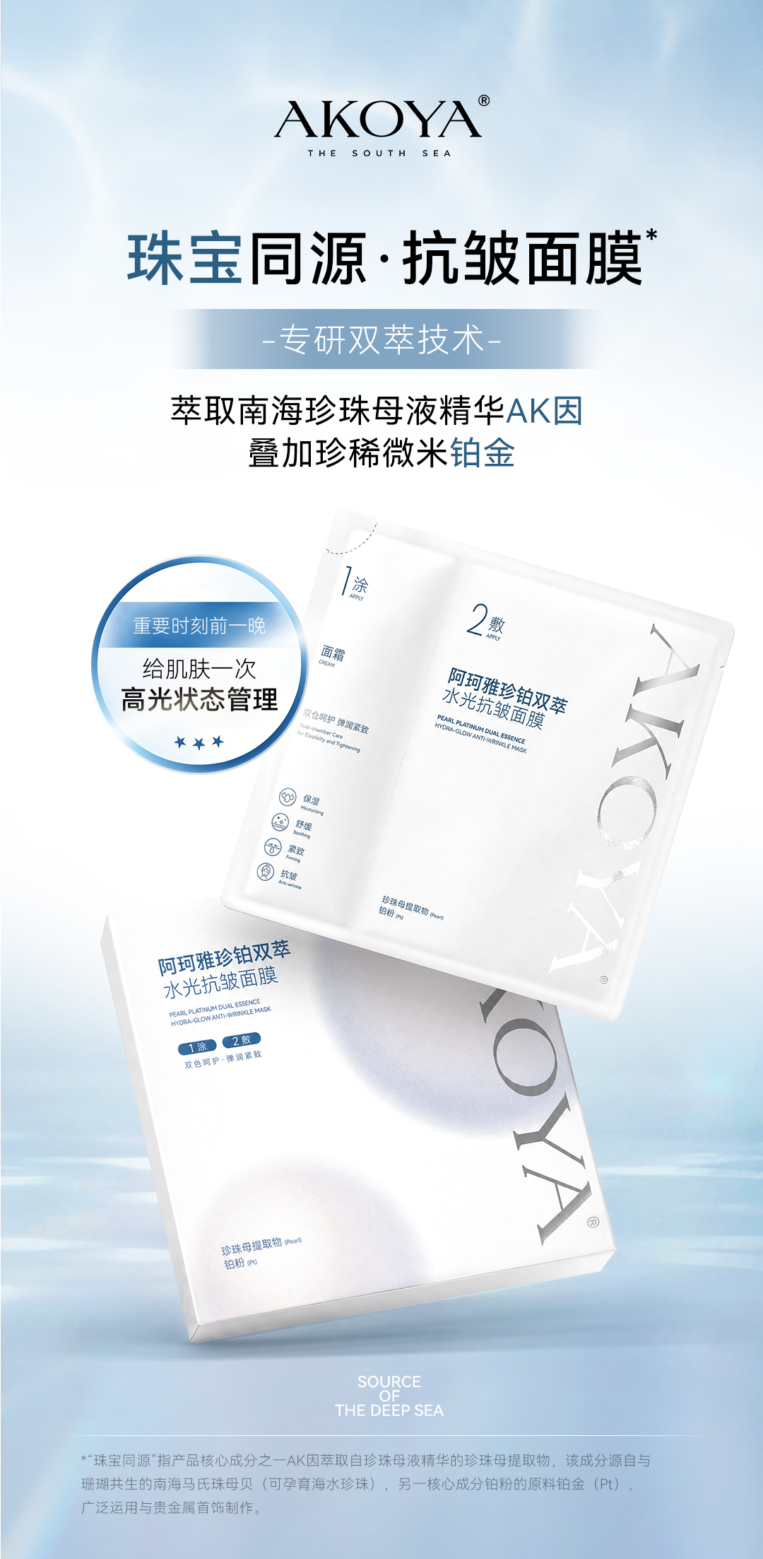 珍铂双萃水光抗皱面膜产品详情 1